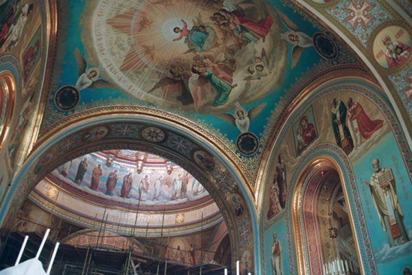 Храм Христа Спасителя фрески внутри