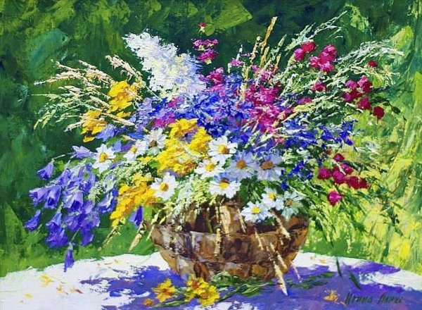 Художник Ирина Алекс полевые цветы