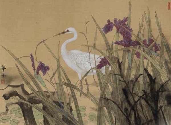 Цапля в китайской живописи