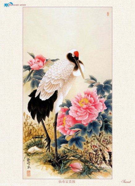 Цапля в китайской живописи