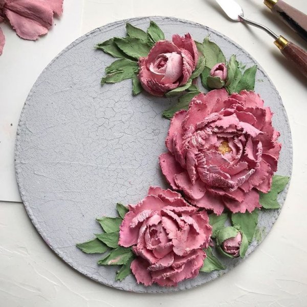 Панно пионы