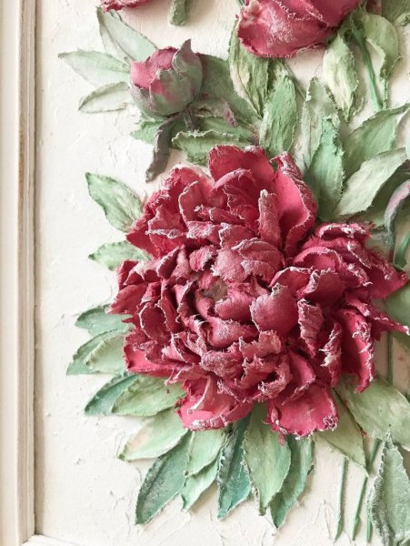 Скульптурная живопись цветы