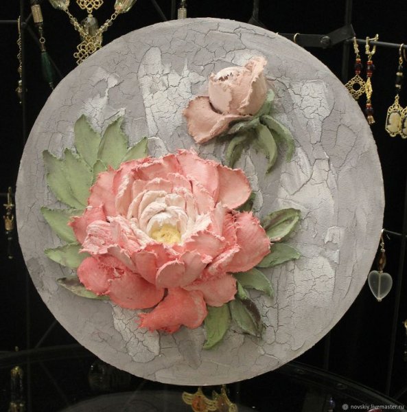 Скульптурная живопись пионы мастер класс