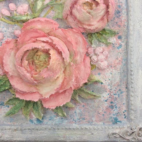 Картины с пионами в скульптурной живописи