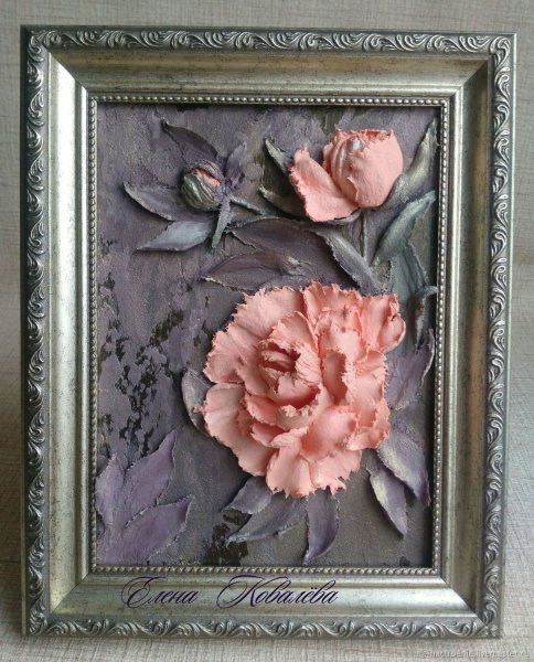 Скульптурная живопись пионы мастер класс