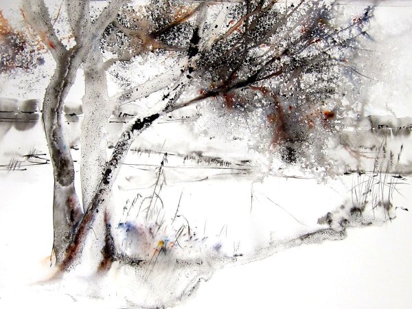 Абстрактная живопись зима