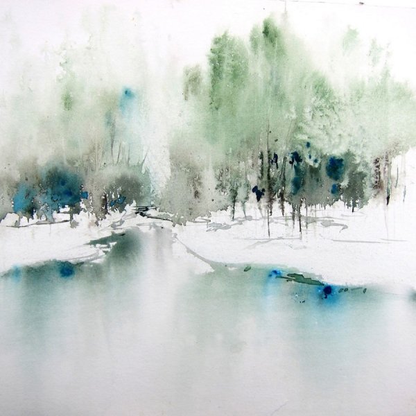 Акварель абстракция