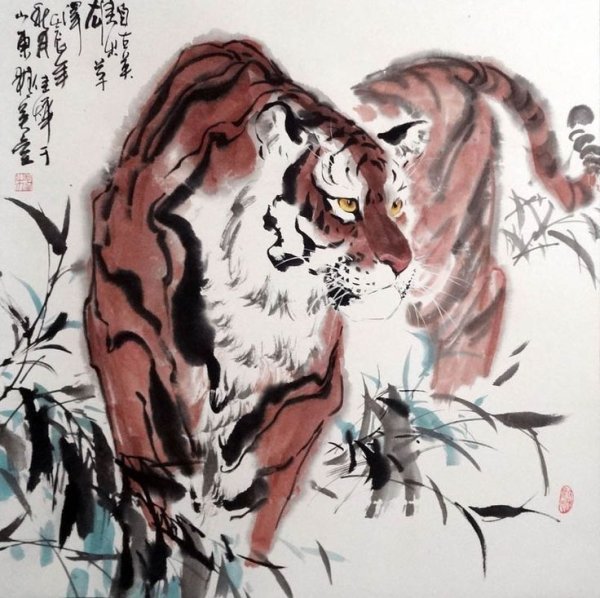 Китайская живопись гохуа дракон