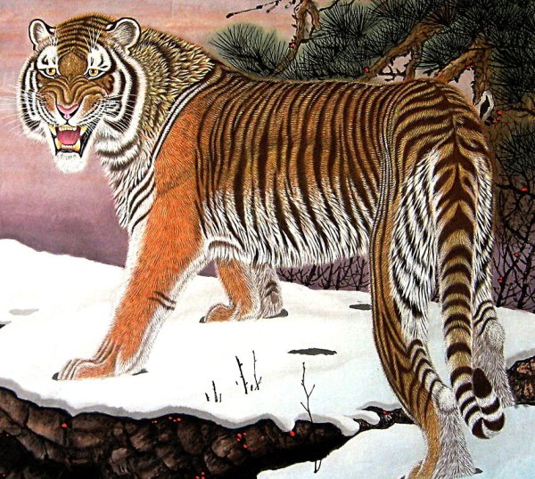 Тигры Восточная живопись