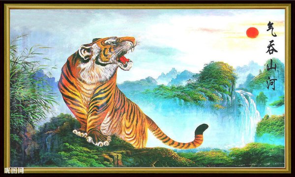 Тигр китайская живопись