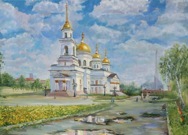 Картины маслом Новосибирск собор Александра Невского