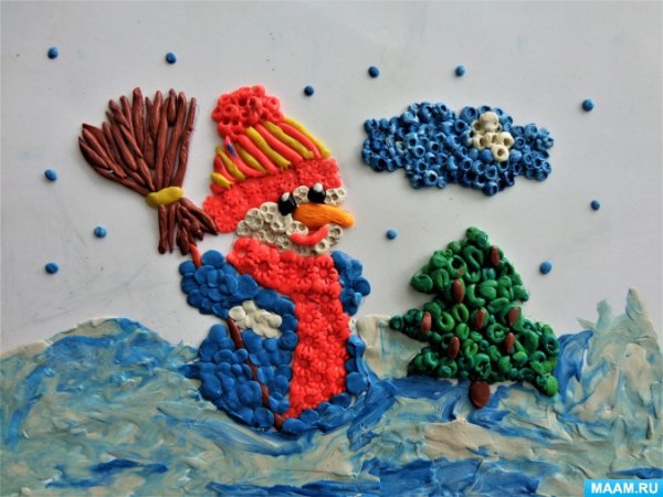 Поделки из пластилина на новый год