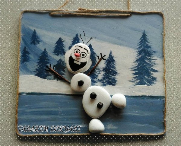 Пластилиновая живопись зима