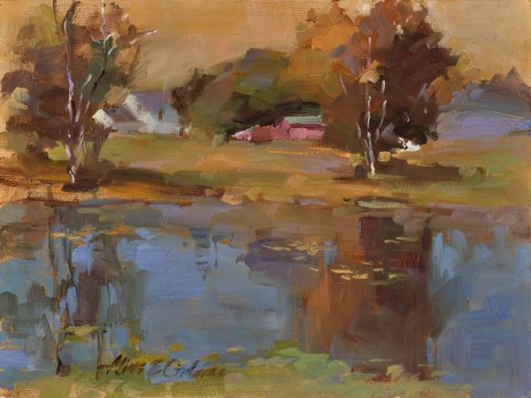 Академическая живопись пейзаж пленэр масло