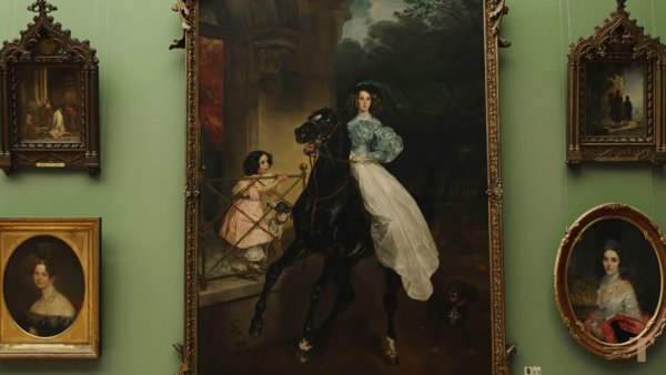 Брюллов Карл всадница Третьяковская галерея