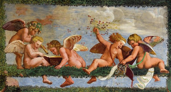 Фреска с ангелами Рафаэль