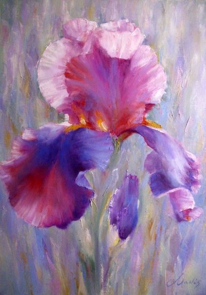 Живопись мастер класс Вугара Мамедова ирисы