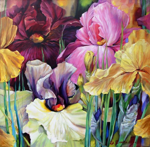 Живопись Ирис мастихином