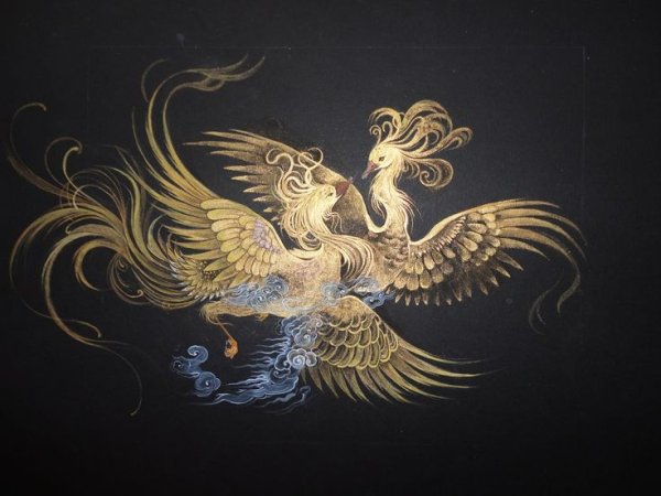 Птица Феникс гравюра