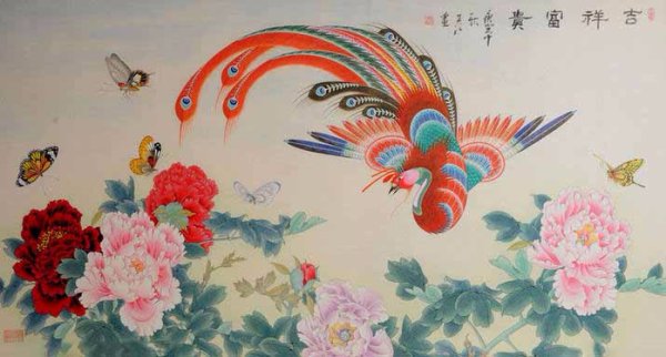 Фэнхуан Феникс китайская живопись