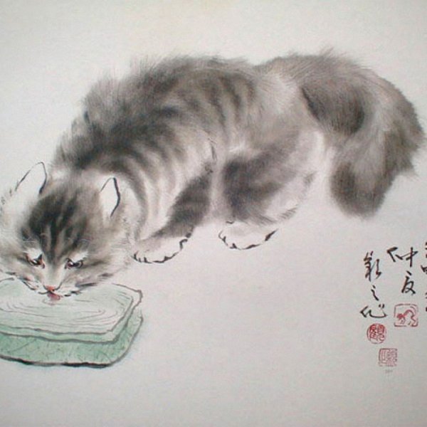 Gu Yingzhi Китай кошки