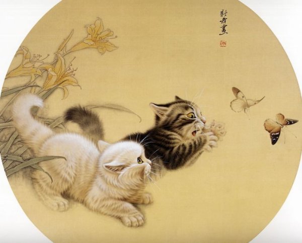 Художник Сюй Синьци и его кошки