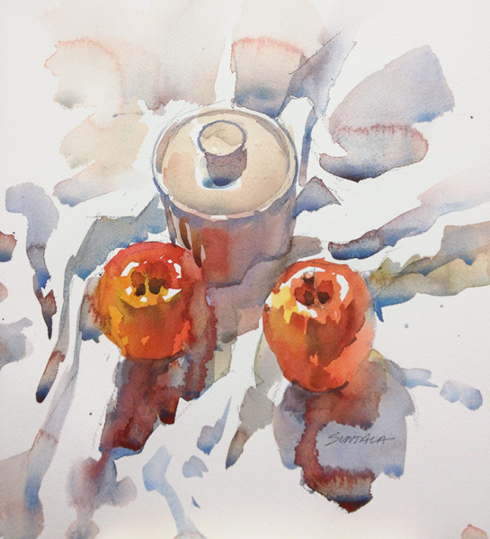 Этюды акварелью Аля Прима