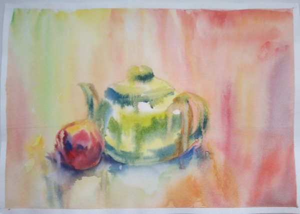 Алла Прима натюрморт акварелью