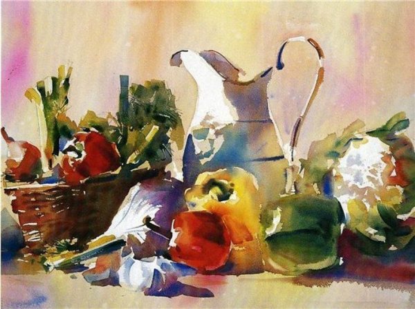 Алла Прима натюрморт акварелью