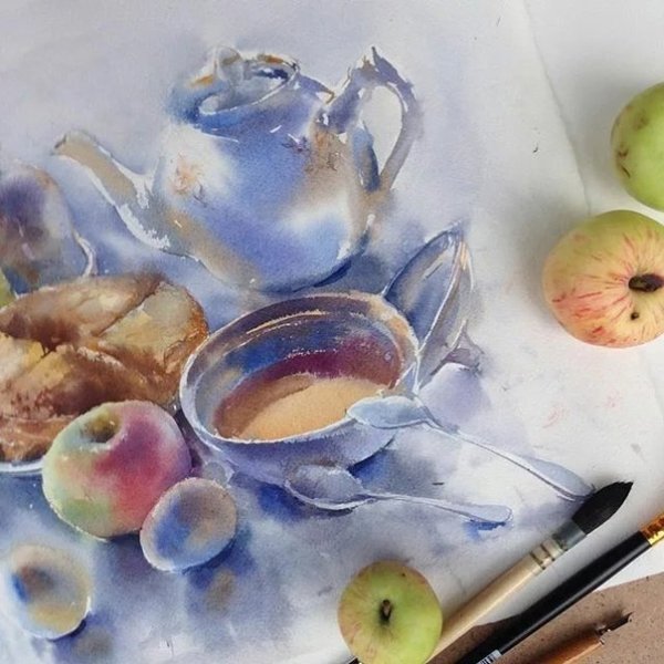 А-ля Прима техника акварель