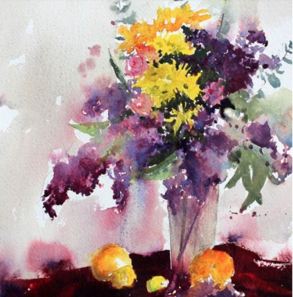 Этюды акварелью Аля Прима