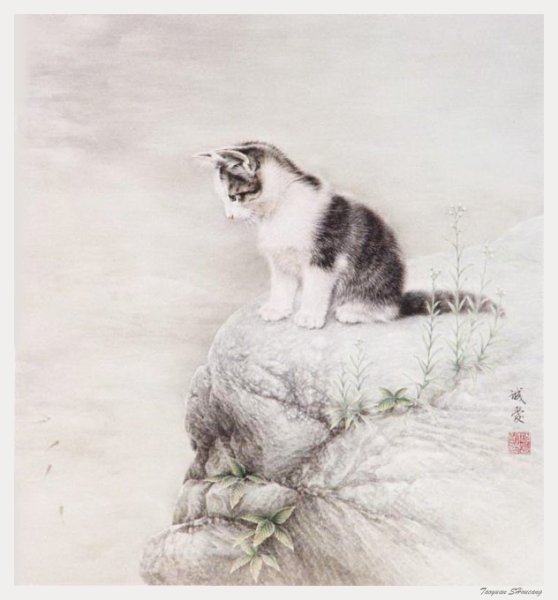Художник XING Chengai кошки