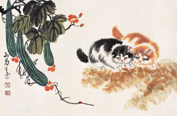 Кошки художника Сюй Синьци