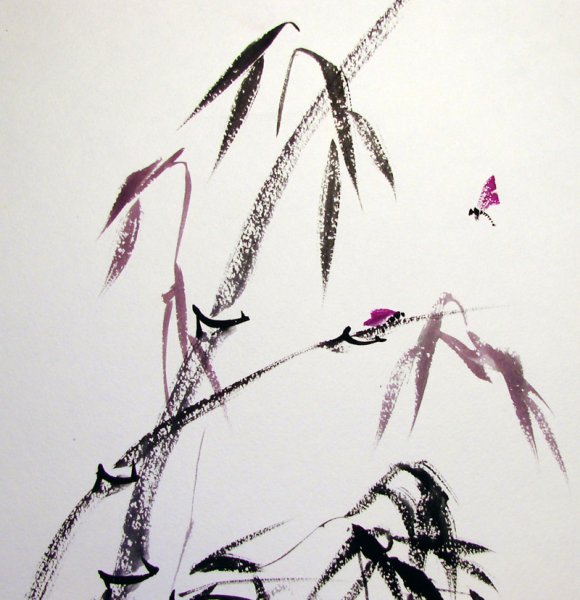 Китайская живопись гохуа бамбук