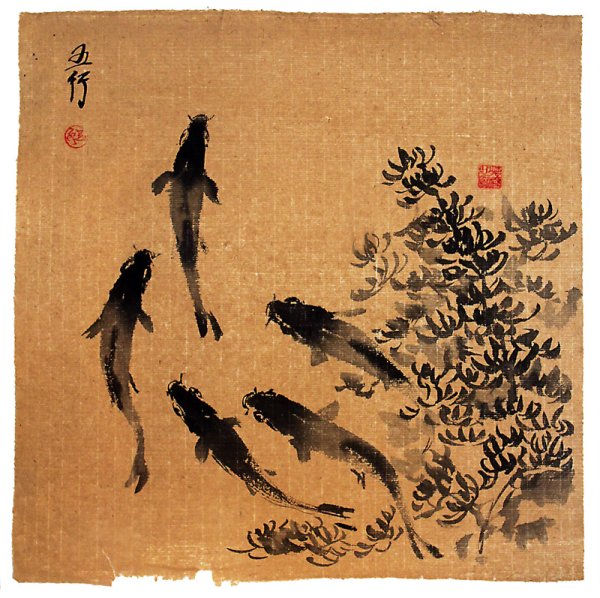 Японская живопись Усин тушью