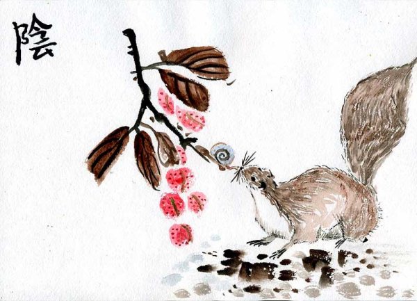 Китайская живопись стиль у син пион