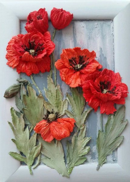 Объемное панно с маками