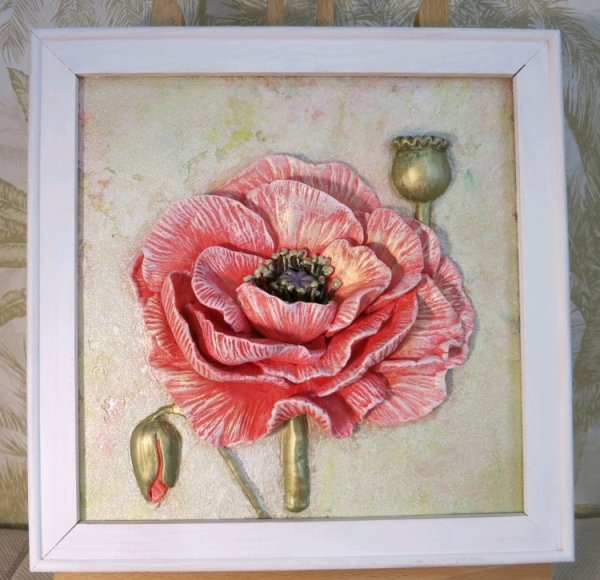 Маки текстурной пастой