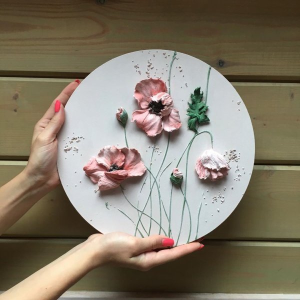 Маки интерьерная живопись