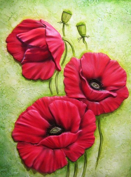 Панно "маки"