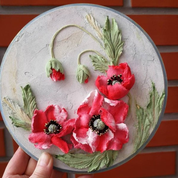 Скульптурная живопись тюльпаны