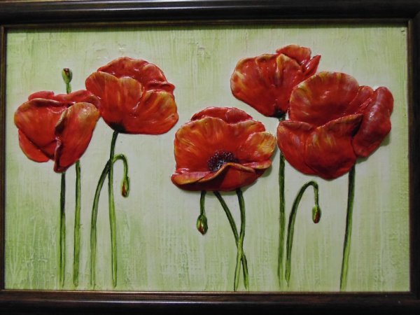 Вышивать лентами васильки