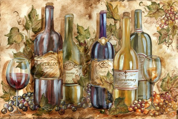 Декупаж вино