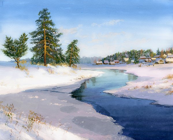 Александр Мельников, зимний пейзаж