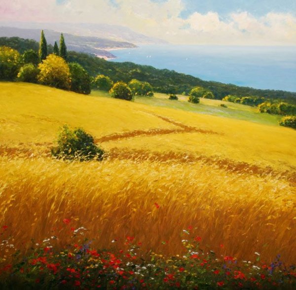 Пейзаж пшеничное поле