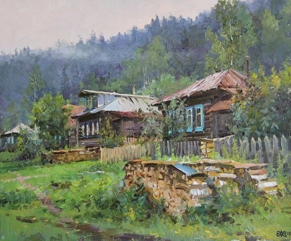 Живопись маслом Алексей Ефремов ( деревня)