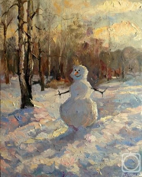 Сергей Свиридов картина со снеговиком