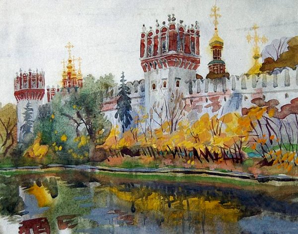 Новодевичий монастырь картина