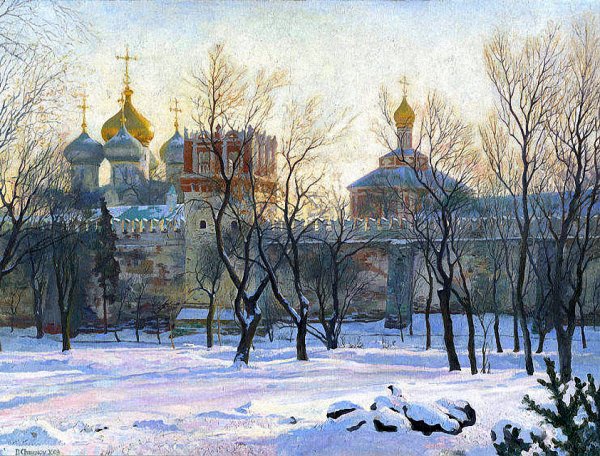 Новодевичий монастырь картины Игоря Разживина