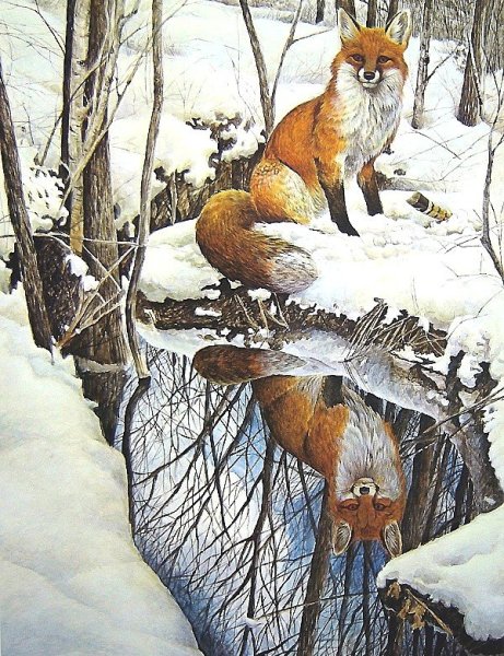 Звери в зимнем лесу